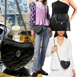 🆕 KURT GEIGER LONDON 🧿 NWOT Kensington Heart-Shaped Leather Crossbody Bag